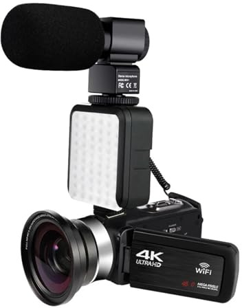 FJLKGDSP Videoregistratore digitale 4K ad alta definizione con microfono e touch screen for fotografia sportiva d'azione(E)