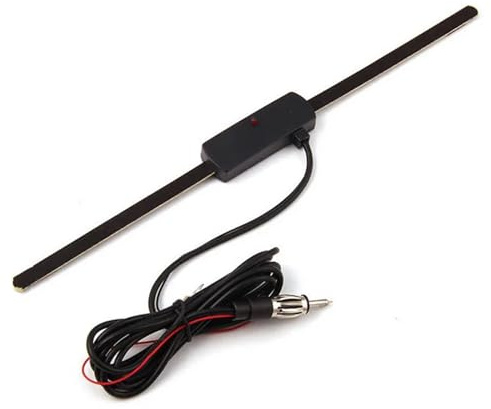 Antena electrónica para Coche, Antena Am/FM para Parabrisas, Amplificador de señal, 12 V, Universal, 1 Unidad Antena automotriz
