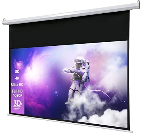 celexon Basic Motor-Leinwand 90 | 200x113 cm 16:9 | elektrische Full-HD 4K Beamer-Leinwand für Heimkino oder Büro-Präsentationen | geeigent zur Deckenmontage oder Wandmontage | inkl. Fernbedienung