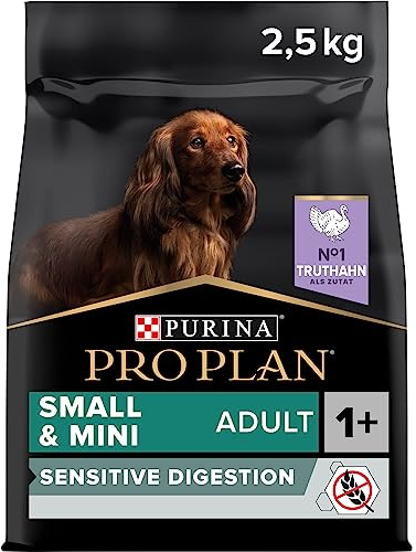 Pro Plan Grain Free Small & Mini Adult Senstive Digestion, Hundefutter trocken, reich an Truthahn, 1er Pack (1 x 2,5 kg)