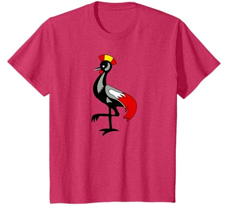 Uganda Flag Grey Crowned Crane T-Shirt