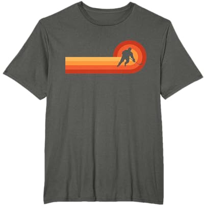 Retro Vintage Colours Ice Hockey Player T-Shirt