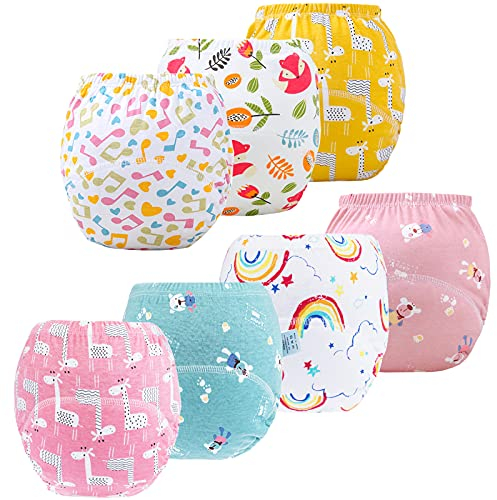 Töpfchen-Trainingshose Baby Entzückende Tiermuster Trainingshosen Töpfchen Unterwäsche Kleinkinder 3-4 Jahre,Gr.M,Mehrfarbig,Packung mit 7