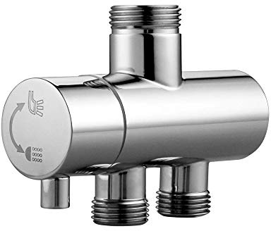ZJHLE Shower Faucet Diverter 3 Way Shower Arm Diverter 2 Functions Faucet Valve for Shower Mixer Brass Body Chrome Plated,TL8414