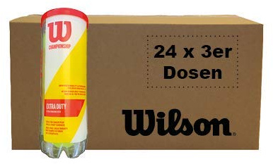 Wilson Tennisbälle Karton Championship 72 St. Tennisball 24x3er Dosen (Bälle, 72)