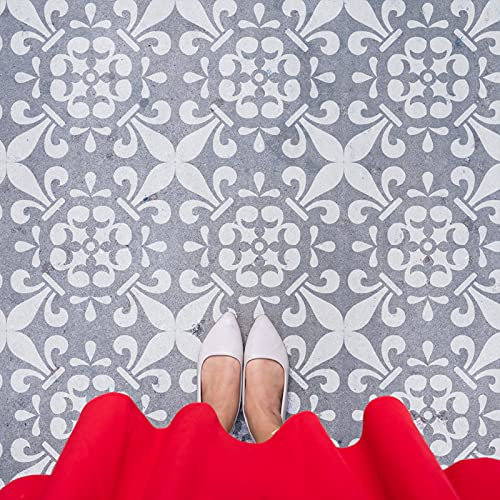 Tile Winchester Stencil, Paint existing Floor Tiles & Patio slabs, Use on Any Surface, DIY Home Decor Interior/Exterior Floor Stencil (45x45cm)