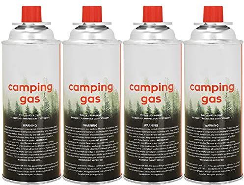 ASAB Universal Butane Gas Cartridges Camping Stoves 227g Each Stove Bottles Heater Cooker Portable BBQ Refill (4)
