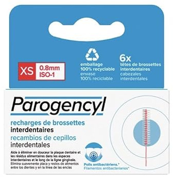 Parogencyl Interdentalbürste XS 0,8 mm ISO-1, Weiß, Manuell, 6 Stück