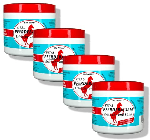 Original Horse Balm Refreshes and Cools, with Eucalyptus Oil, Horse Gel, Vital Horse Balm Refreshes Relaxes and Cools, Invigorating Cool Massage Gel 2000 ml (Pack of 4)