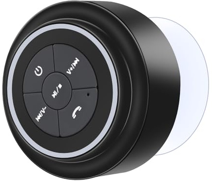 NITMTYOU Mini Bluetooth Shower Speaker with Suction Cup, Wireless Shower Speaker Bluetooth Waterproof, IP67 Floating Waterproof Bathroom Speaker, Ideal Gifts for Men Women Kids
