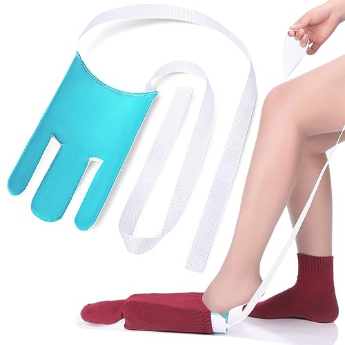 Sockenanziehhilfe Strumpfanziehhilfe Socken Anziehhilfe für Senioren, Sockenanzieher Sockenanziehhilfe mit reißfesten Bändern, Schwangere Frauen, Behinderte Anziehhilfe für Socken und Strümpfe