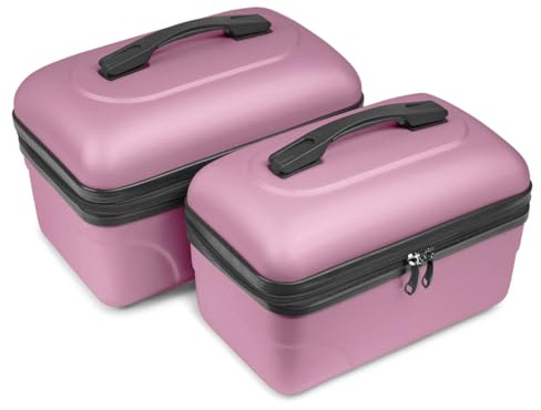 2er-Set Große starre Waschtisch-ABS-Schale - Kulturbeutel/Make-up-Etui 35 cm