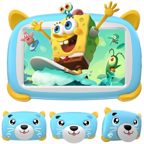DOOGEE U7 Tablet per Bambini 7 Pollici, Android Tablets, Tablet bambini,4GB (2GB+2GB) RAM+32GB ROM/TF 1TB, compatibile con Kids Space, Kids Software, Wifi,Tablets PC con Controllo Parentale Blu