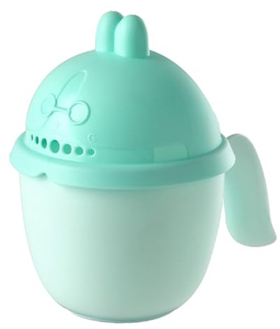 Taza de enjuague para baño de bebé, Taza de agua para lavar el cabello para niños, Con 7 orificios de agua, controle la enjuagadora de flujo, cómoda y fácil de usar. Bexdug