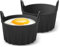 2PCS Air Fryer Egg Poacher Nonstick Silicone Ramekins Egg Bites Molds Maker Reusable Fried Egg Ring Moulds for Egg Frying Shaping Pancakes Mini Burger Microwave Baking Cups