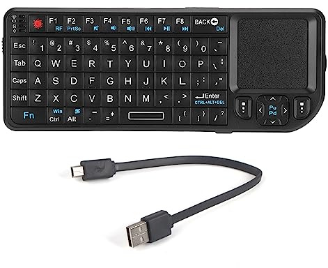 Aramox Mini Tastiera 125 con Mouse Touchpad, Tastiera USB a 69 Tasti, Tastiera Tascabile Multifunzione 3 in 1 per PC/tablet/TV//smartphone