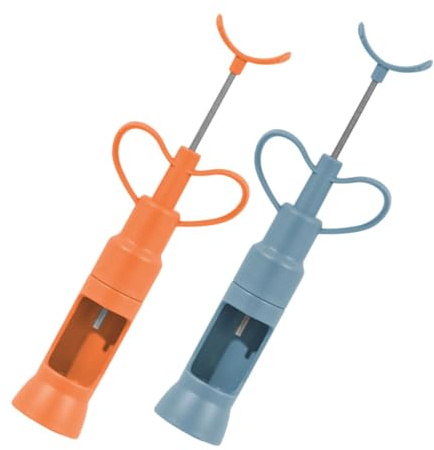KICHOUSE 2 Stück Jujube-kernentferner Kirschentkerner Aus Edelstahl Einfaches Und Schnelles Küchenwerkzeug Zum Entfernen Des Dattelkerns Ergonomischer Griff Und Leicht Zu Reinigen