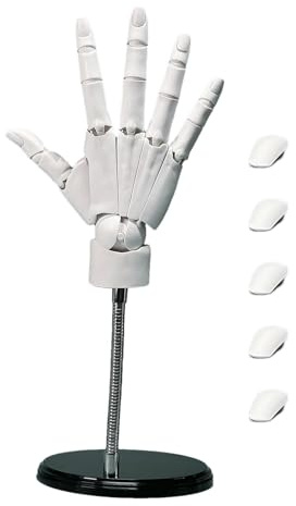 Flexibles Handmodell, Modell Für Rechte/linke Hand, Gelenke bewegliche -Handfigur, Bewegliche Gelenke, Zeichenpuppe Zum Präsentieren Von Skizzen Und Gemälden