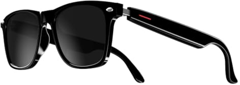 Miiauflskld E13 Gafas Inteligentes Gafas InaláMbricas Bluetooth 5.0 con Auriculares Llamadas Manos MúSica FotografíA,Negro C