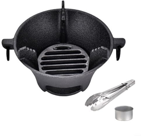 HOHOVYVY Poêle à charbon de bois en fonte pour barbecue (19,5 cm)