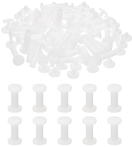 PATIKIL 20mm Viti Chicago, 40 Set Viti Chicago in Plastica Rivetto a Vite 5.5mm OD Rivetti a Vite Chicago Rivetti per Cuoio per Cinture in Pelle Album Fotografici Scrapbook