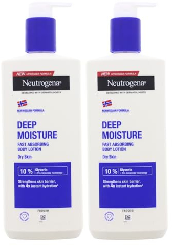 2x Neutrogena Deep Moisture Bodylotion Norwegische Formel trockene Haut je 400ml