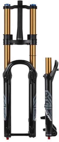 ZECHAO MTB Fahrradfedergabel 27,5/29 Zoll, 180 MM Federweg Doppelschulter-Luftgabel Schulterkontrolle Steckachse 110 MM mit Rückpralleinstellung(Tapered Tube,27.5inch)