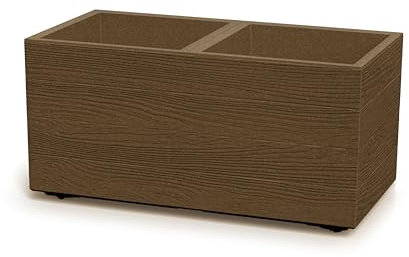 Tymar Pflanzenkübel groß außen, rechteckig, Pflanzkasten für draussen, Blumenkübel,Pflanzgefäße XXL (Holz; 60x30xH30 cm)