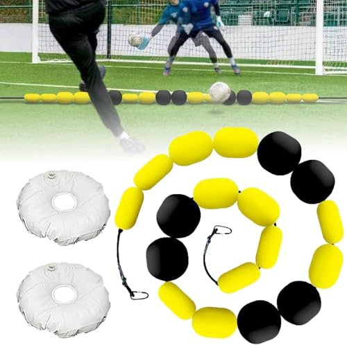 GXLDIANPU 2,75 M Torwart-Verteidigungsausrüstung, Torwart-Einzellinienabwehr, Mit 2 Wasserbeuteln, Öffnung 10 Mm, Anwendbares Futsal-/Seven-Fußballtor