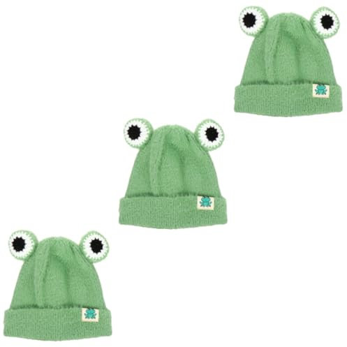 VALICLUD 3stücke Winter Tierdesign Strickmütze Dicke Warme Mütze Für Neugeborene Und Kleinkinder Für Herbst Und Winter Für Kopfgrößen