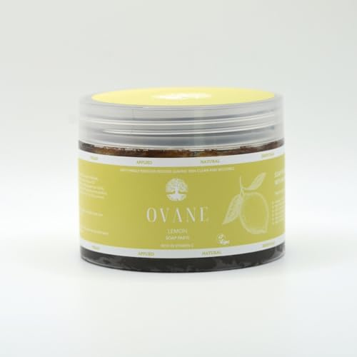 OVANE | Sapone in pasta al limone | Aiuta a prevenire la secchezza della pelle – naturale, vegano, crudeltà, senza SLS e parabeni, sapone per corpo e viso, 250 g NET WT 8,82 once