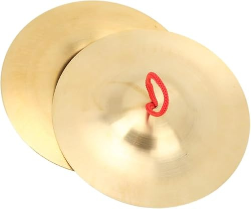 Becken Musikinstrument, Crash Becken Messing Percussion Instrument Paar Lehrmittel Spielzeug für Kinder Erwachsene Becken Paar Messing Becken