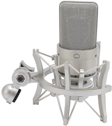Annadue Microphone de Condenseur de Studio, Micro-Studio Cardioïde Professionnel Mic de Micro avec écran de Montage de Choc, Microphone du Condenseur de Pick-up Sonore pour Chanter des