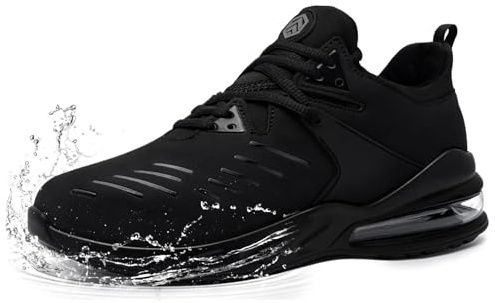 LARNMERN PLUS Waterproof Safety Trainers Men Steel Toe Cap Non Slip | Steel Toe Cap Trainers Mid-Top Sporty Comfortable Safety Shoes Work Boots SRC Slip-Resistant Cushioning