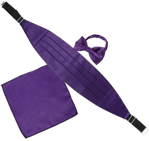 BESPORTBLE Herren-fliege Kummerbund Und Taschentuch Gebeizt Für Hochzeiten Bankette Heim-accessoire-set