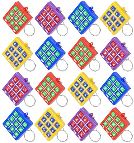 HAGOT Tic Tac Toe Spiel Schlüsselanhänger/Tic Tac Toe Spiel Schlüsselanhänger, für Jungen Mädchen, für Kindergeburtstag