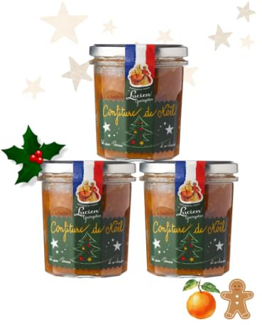 Lucien Georgelin Confiture de Noël au Pain d'Épices, Lot de 3 Pots | 320g