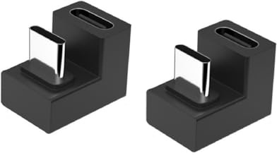 JZK 2X U-förmiger 180-Grad-Winkel-USB-C-3.1-Adapter, 10 Gbit/s USB-C-Stecker auf Buchse, Winkelkupplungsstecker, Typ-C-OTG-Adapter für MacBook, für Switch, für Samsung Galaxy