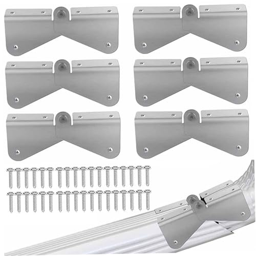 DOWSPOUT, 6 pezzi di downspout cerniera di grondaia in acciaio inossidabile con viti facili installazione fai -da -te su rettangolo di qualsiasi dimensione o estensione quadrata, grondaia