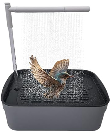 Opdestn Vogeldusche,Automatische Vogelbad-Dusche Für Innenbereich | Wiederaufladbare Leise Wanne Mit Zirkulationshahn Für Wellensittiche Und Kleine Vögel