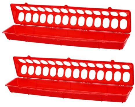 Kisangel Kunststoff Taubenfuttertrog Spritzschutz Futterstation Robust 2 Stück 500x125x80mm Für Taubenkäfig Vogelzucht
