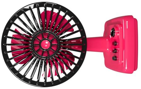 FANSHINUO Ventilador de escritorio pequeño de aleación retro recargable por USB, 3 velocidades, portátil, vintage, con rejilla de metal