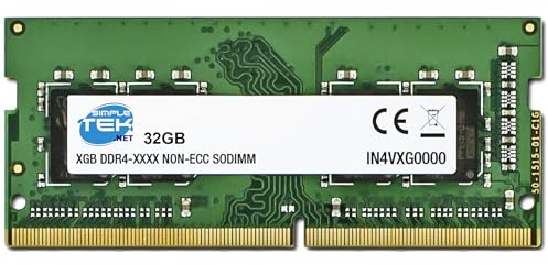 SIMPLETEK - Módulo de memoria RAM DDR4 32 GB 3200 MHz PC4-25600 SODIMM para portátiles y Mini PC