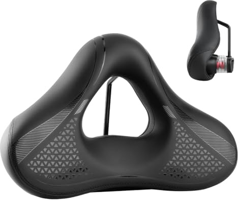 Hiemible Coussin De Selle De Vélo,Toutes Saisons Antidérapant Large,Coussin Ajouré pour Selle De Vélo - pour Femmes Hommes Adultes Passionnés De Sport VTT Navette Randonnée Exercice Quotidien