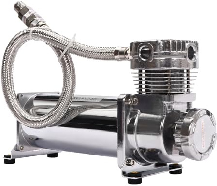 Compresseur d'air 12 V 200 PSI - Suspension pneumatique portable - Compresseur haute pression pour pneus de voiture et moto - Pompe à air pour outils pneumatiques - Accessoires