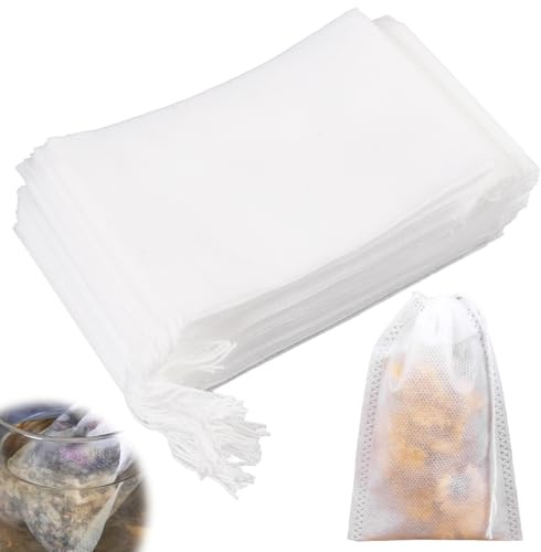 200 Pezzi Bustine Te Vuote, 15 x 10 cm Sacchetti Filtro per Tè Usa e Getta