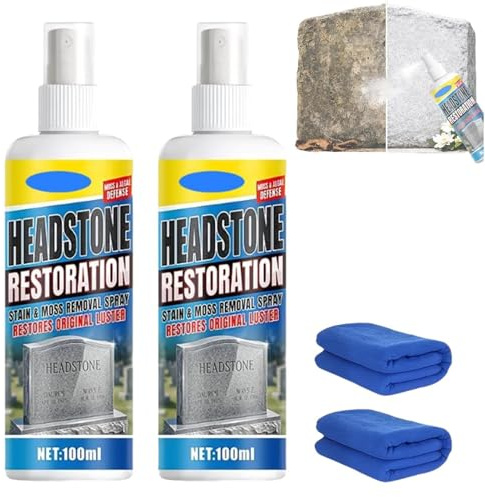 Spray per Pulizia e Restauro Lapidi – Detergente Intensivo per Pietra, Marmo, Granito e Piastrelle, Rimuove Sporco e Protegge (2)