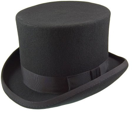 Christys Zylinder Hut aus Wollfilz - Schwarz - XL