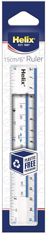 Helix 6 inch 15cm Clear Ruler
