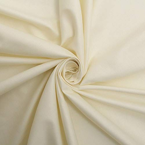 100% Cotton Cream Sateen Curtain Lining Draping Crafts Fabric Material 55 Width Sold BY METRE